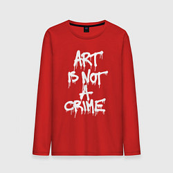 Лонгслив хлопковый мужской Art is not a crime, цвет: красный