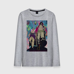 Лонгслив хлопковый мужской Ван-Пис Роджер Гол Д, цвет: меланж