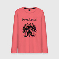 Лонгслив хлопковый мужской Evanescence - rock dog, цвет: коралловый