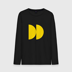 Лонгслив хлопковый мужской Логотип из фильма Субстанция, цвет: черный