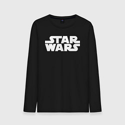 Лонгслив хлопковый мужской Star wars logo, цвет: черный