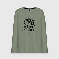 Лонгслив хлопковый мужской Замышляю шалость - Гарри Поттер, цвет: авокадо