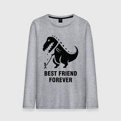 Лонгслив хлопковый мужской Godzilla best friend, цвет: меланж