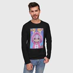 Лонгслив хлопковый мужской Nanachi in the pajama, цвет: черный — фото 2