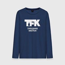 Лонгслив хлопковый мужской Thousand Foot Krutch - logo, цвет: тёмно-синий