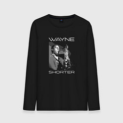 Лонгслив хлопковый мужской Wayne Shorter tribute, цвет: черный