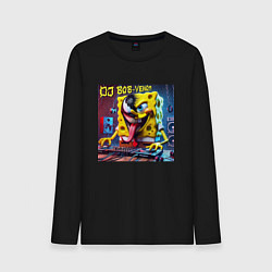 Лонгслив хлопковый мужской DJ Bob-Venom - ai art fantasy, цвет: черный