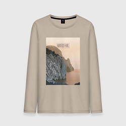 Лонгслив хлопковый мужской Горная душа, цвет: миндальный