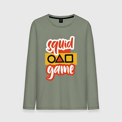 Лонгслив хлопковый мужской Squid game style, цвет: авокадо
