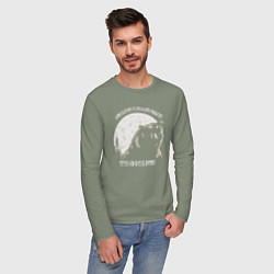 Лонгслив хлопковый мужской Велес - чти свои корни, цвет: авокадо — фото 2