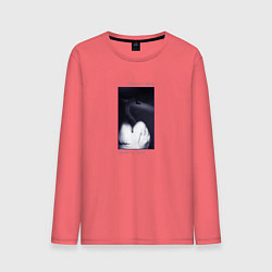 Лонгслив хлопковый мужской Depeche Mode - speak and spell, цвет: коралловый