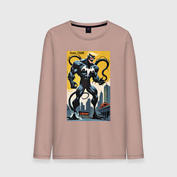 Лонгслив хлопковый мужской Trump-Venom superhero - ai art fantasy, цвет: пыльно-розовый