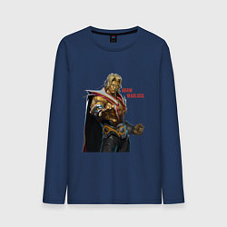 Лонгслив хлопковый мужской Adam Warlock, цвет: тёмно-синий