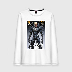 Лонгслив хлопковый мужской Venom-Trump collaboration - ai art fantasy, цвет: белый