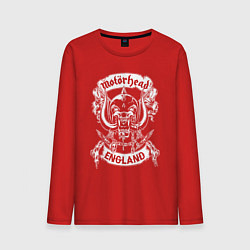 Лонгслив хлопковый мужской Моторхед - англия, цвет: красный