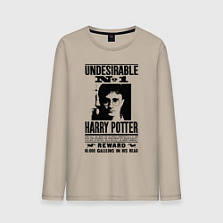 Лонгслив хлопковый мужской Harry Potter - wanted, цвет: миндальный