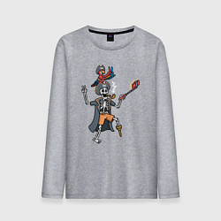 Лонгслив хлопковый мужской Пиратское селфи, цвет: меланж