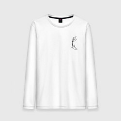 Лонгслив хлопковый мужской Черная рыбка для пары, цвет: белый