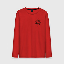 Лонгслив хлопковый мужской Мое солнце - из парного набора, цвет: красный