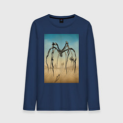 Лонгслив хлопковый мужской Паук Дали и Буржуа цвет, цвет: тёмно-синий