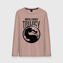 Лонгслив хлопковый мужской Mortal kombat trilogy, цвет: пыльно-розовый
