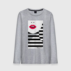 Лонгслив хлопковый мужской Поп -арт морячка, цвет: меланж