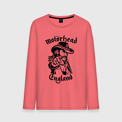 Лонгслив хлопковый мужской Motorhead - Лемми, цвет: коралловый