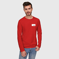 Лонгслив хлопковый мужской Madness girl, цвет: красный — фото 2