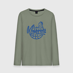 Лонгслив хлопковый мужской Team Dallas Mavericks, цвет: авокадо