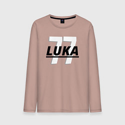 Лонгслив хлопковый мужской 77 Luka, цвет: пыльно-розовый