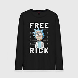 Лонгслив хлопковый мужской Free Rick ruler, цвет: черный