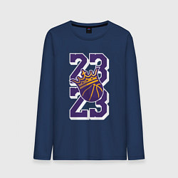 Лонгслив хлопковый мужской Король Леброн Джеймс, цвет: тёмно-синий