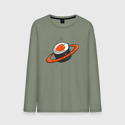 Лонгслив хлопковый мужской Ролл сатурн, цвет: авокадо