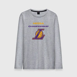 Лонгслив хлопковый мужской Lakers championship, цвет: меланж