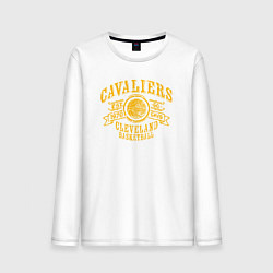 Лонгслив хлопковый мужской Cleveland basketball, цвет: белый