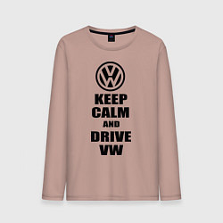 Мужской лонгслив Keep Calm & Drive VW
