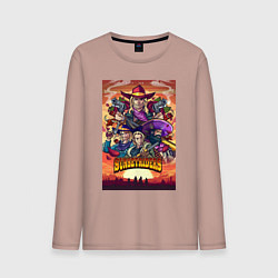 Лонгслив хлопковый мужской Sunsetriders, цвет: пыльно-розовый