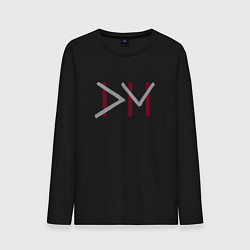 Лонгслив хлопковый мужской Depeche Mode - videos logo, цвет: черный