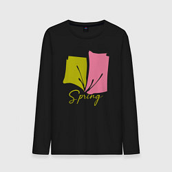 Лонгслив хлопковый мужской Spring, цвет: черный