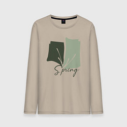 Лонгслив хлопковый мужской Spring, цвет: миндальный