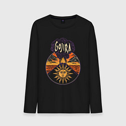 Лонгслив хлопковый мужской Gojira - Magma, цвет: черный