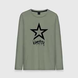 Лонгслив хлопковый мужской Vasiliy - star, цвет: авокадо