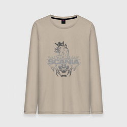 Лонгслив хлопковый мужской Scania super, цвет: миндальный