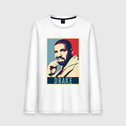 Лонгслив хлопковый мужской Drake obey, цвет: белый