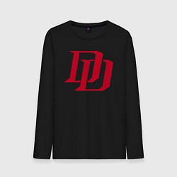 Лонгслив хлопковый мужской Daredevil logo, цвет: черный
