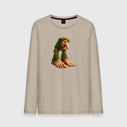 Лонгслив хлопковый мужской Патапим, цвет: миндальный