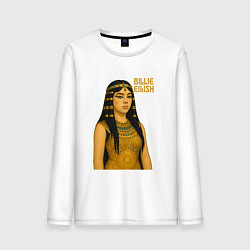 Лонгслив хлопковый мужской Билли Айлиш фараон, цвет: белый