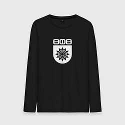 Лонгслив хлопковый мужской ФК Уфа - логотип, цвет: черный