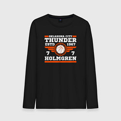 Лонгслив хлопковый мужской Holmgren - Oklahoma, цвет: черный