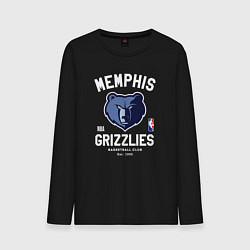 Лонгслив хлопковый мужской Memphis Grizzlies - NBA team, цвет: черный